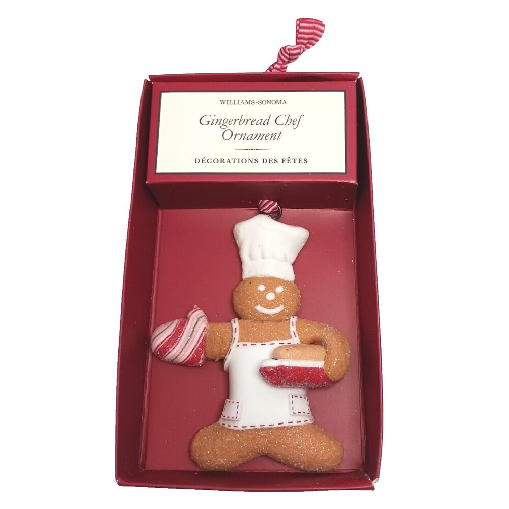 Williams Sonoma Gingerbread Baker Chef Ornament NIB from 2012 NOS Christmas